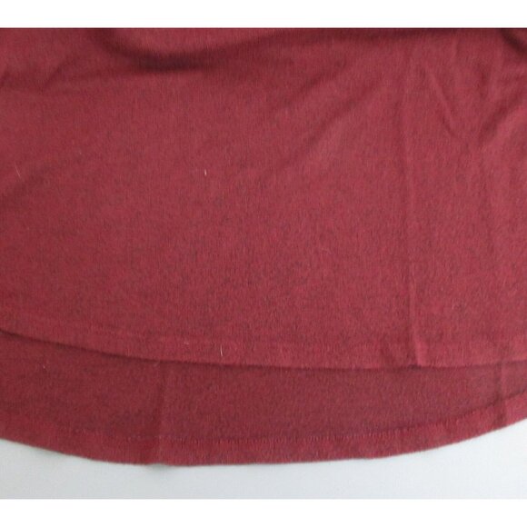 Sonoma Goods for Life T-Shirt Womens XS Burgundy Top V-Neck Long Sleeves Hi-Low - Picture 5 of 5